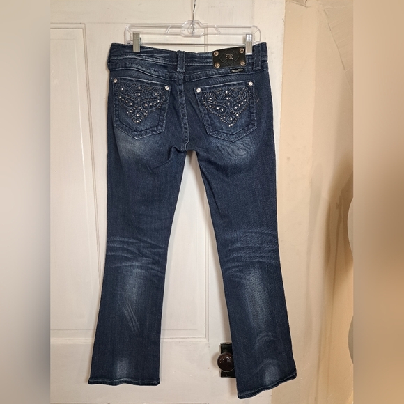 Miss Me Distressed Bootcut Stretch Jeans Size 29 - Picture 1 of 12